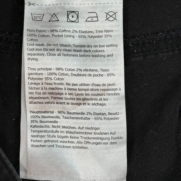 Regatta Great Outdoors Straight Leg Pants Womens Size L/10 Black Pocket Logo - Picture 5 of 9